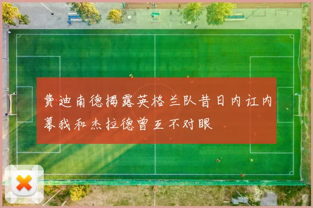 费迪南德揭露英格兰队昔日内讧内幕我和杰拉德曾互不对眼